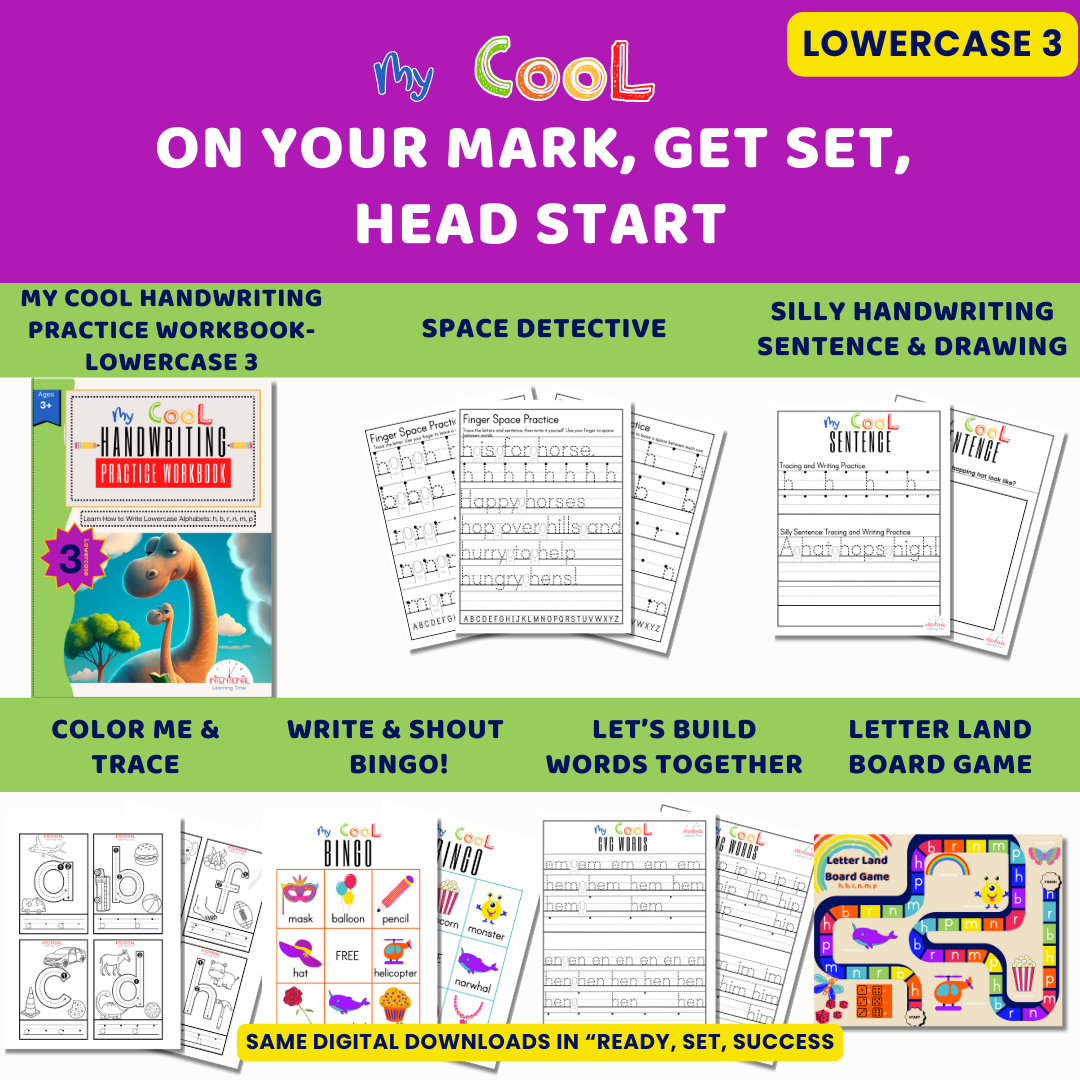 On Your Mark, Get Set, Head Start-Lowercase 3
